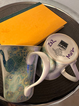 Mug SET 2 Peacock Garden 4.25" MUG MTS