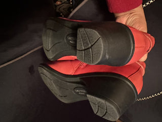 New Y2K Red Leather Booties Earth Origins Size 8 #63 VV MTS