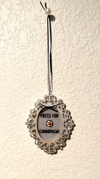 Pink Press for Champagne Christmas Tree Ornament NY RCD|130634