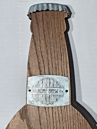 Wood Home Brew Beer Bottle Shape Cap Collector Wall Hanging Display Bar Man Cave #47 VV MTS|99180