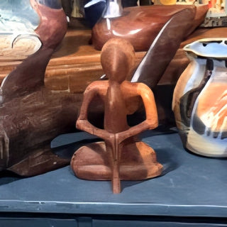 Hand Carved Bali Yoga Sculpture|81833
