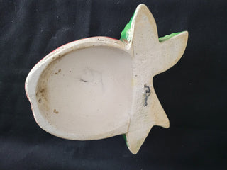 Vintage 7" Chalk Ware Apple Wall Plaque RCD