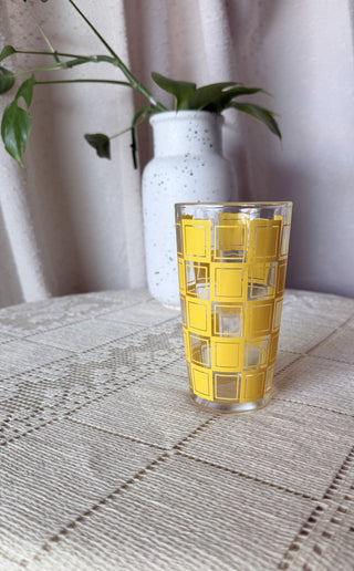 Funky Yellow Drinking Glass