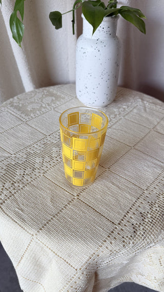 Funky Yellow Drinking Glass