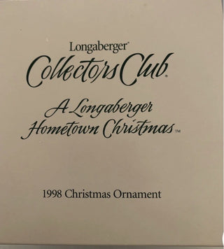 Longaberger Collectors Club A Longaberger Hometown Christmas 1998 ornament #62 VV MTS|130848