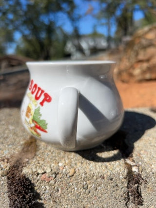 AS IS retro ceramic tomato soup recipe mug