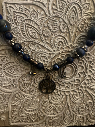 Mj93-blue tree of life necklace MTS1|137440