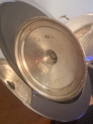 Vase Trophy Cup Hammered Silver Plated MTS|92389