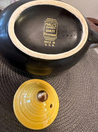 Aladdin Hall Teapot blk yellow|38623