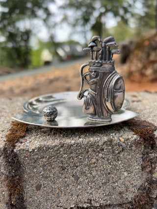JP vintage-style golf trinket dish