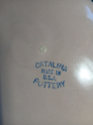 Aqua Leaf Pottery Tray
