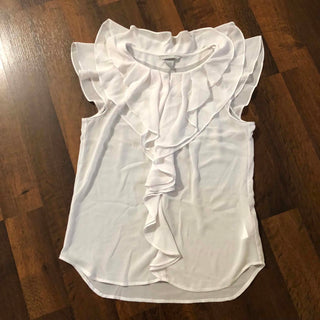 Size 6 H&M White Flowy Sleeveless Top