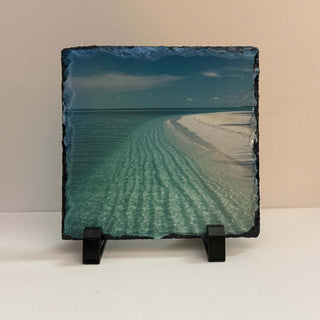 Beach Photo. Slate 6 inch w/Stand