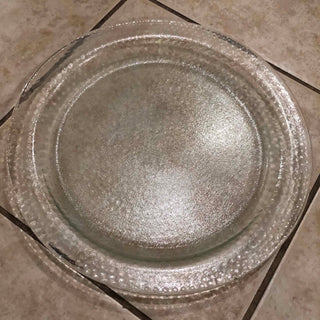 Glass Hammered Serving Tray