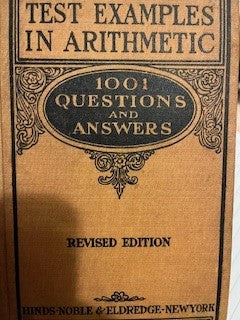 #2644 Antique Book Test Examples in Arithmetic RSV