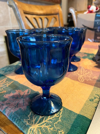 Cobalt Blue Goblet. (EACH) RSV