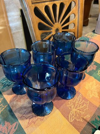 Cobalt Blue Goblet. (EACH) RSV