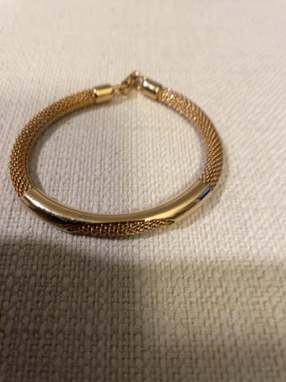 Goldtone mesh bangle bracelet