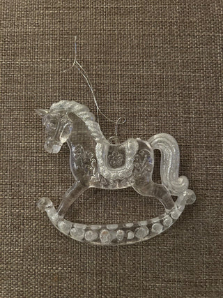 Clear Acrylic Rocking Horse Ornament   MTS|131891