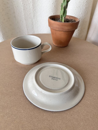 Stoneware Japan Cup/Saucer Pair (LZD - RSV)|63988