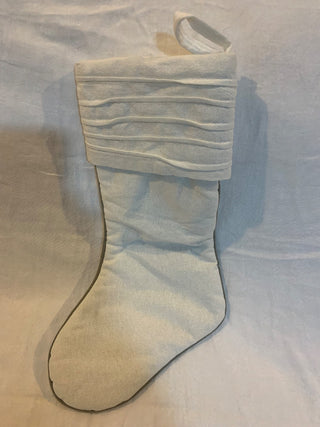 Cream & silver w/snowflakes stocking  MTS|132232