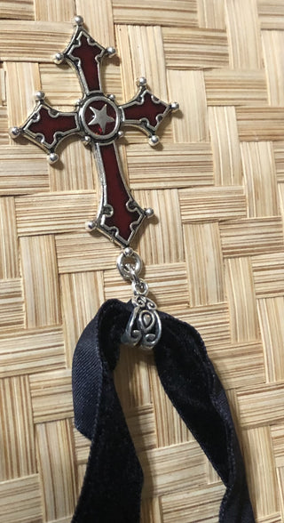 Red Cross Velvet Choker Necklace MTS|135725