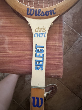 Vintage Wilson Sporting Goods Chris Evert Tennis Racquet and cover #62 VV MTS|97537