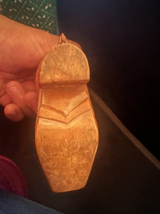 Antique Hand Carved Wooden boot match holder #47 VV MTS