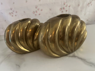 2 Pair vtg Dolbi Cashier Brass Candle Holders - RSV|107798