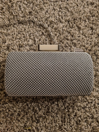 VTG Jessica McClintock Silver clutch