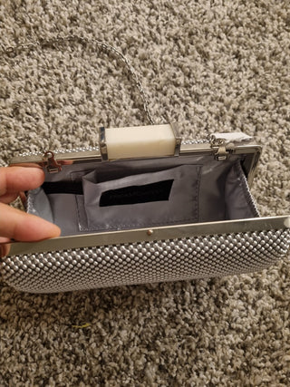 VTG Jessica McClintock Silver clutch