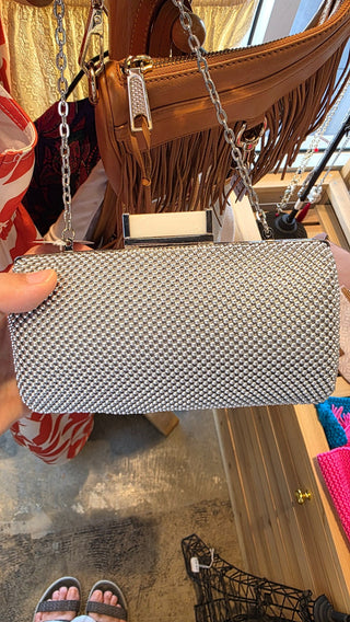 VTG Jessica McClintock Silver clutch