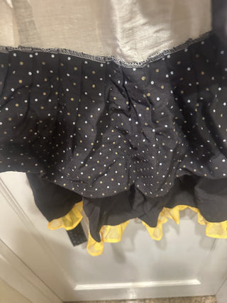 Halloween Bedazzle embroidered apron with ruffles  #63 VV MTS|107568