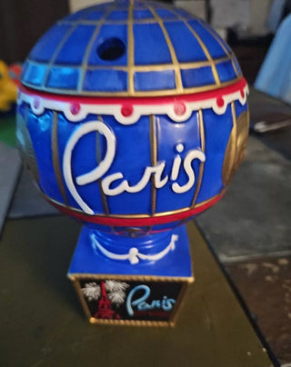 Paris Las Vegas Casino Resort Ceramic Globe Lidded Storage Jar  #62 VV MTS