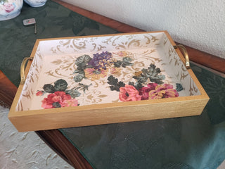 13 1/2 wooden serving tray|96879