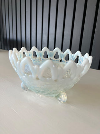 Vintage opalescent rose bowl RSV|96827
