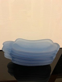 #1082 Frosted Blue Banana Split Glassware RSV