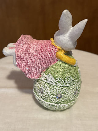 Bunny w/pink glittered egg.  #SM|51788