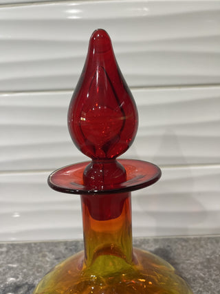 Stunning MCM Amberina Handblown Decanter RSV|66498
