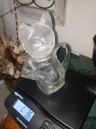 Vintage glass cat pitcher|100545