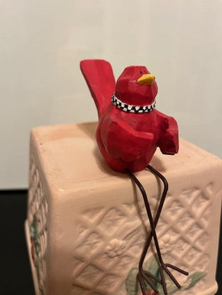 #708 Shelf Sitter Red Bird