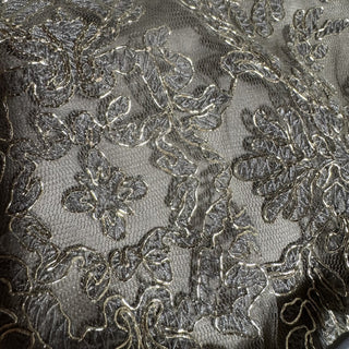 Tadashi Shoji Embroidered Metallic Blouson Dress MTS|145485