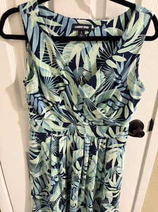 Women's Lands' End Size Small (6-8) Hawaiian Tropical Leaf Vibe Dress RCD|158805