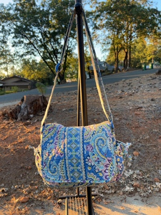 vintage Vera Bradley Capri Blue Lindsay Crossbody