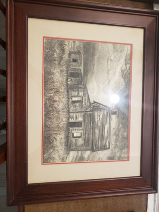 Charcoal drawing "Abandoned House" RCD