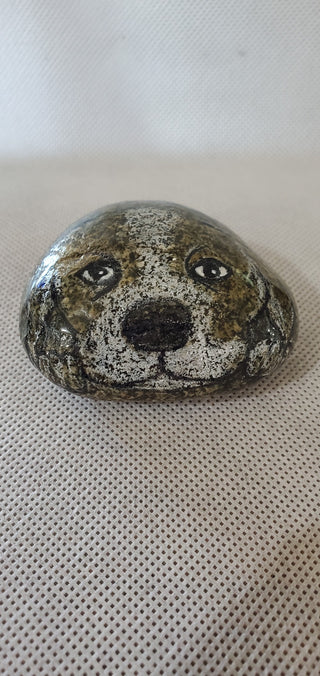 Painted rock #238 brown dog|60135