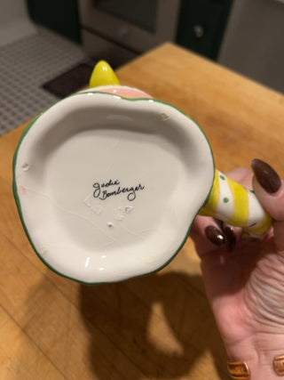 Judie Bomberger Whimsical Face Mug Yellow