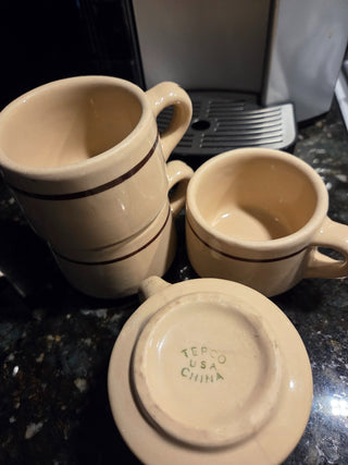 Tepco Stackable Diner Coffee Mugs, set of 4, RCD|113503