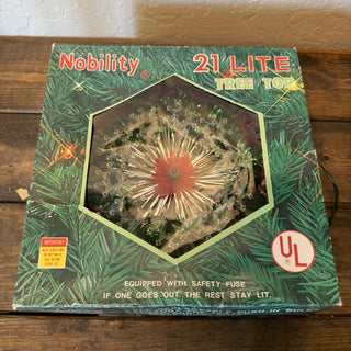 Vintage Lighted Poinsettia Christmas Tree Topper RCD|124799