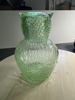 Green Owl bedside pitcher (2 pc) - AS IS - RSV|115558